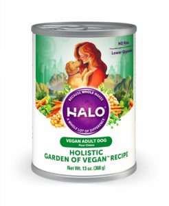 envase de alimento húmedo vegano de Halo