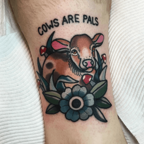 cows are pals tattoo