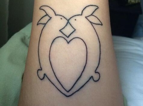 rabbit heart tattoo