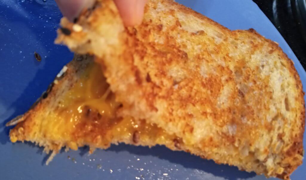 earth island grilled cheese inside view