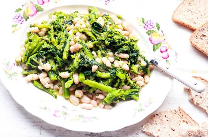 rapini and beans