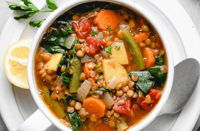 spinach lentil soup