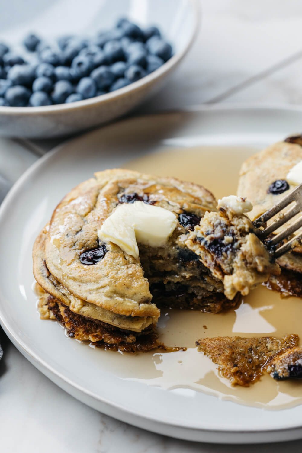 keto vegan blueberry pancakes