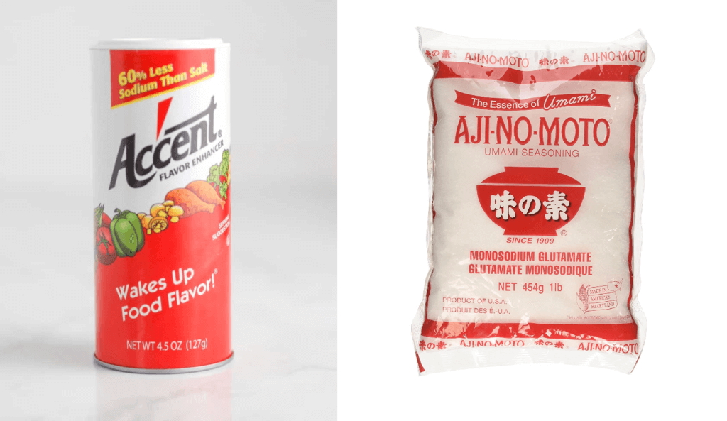 common msg packaging of accent and ajinomoto