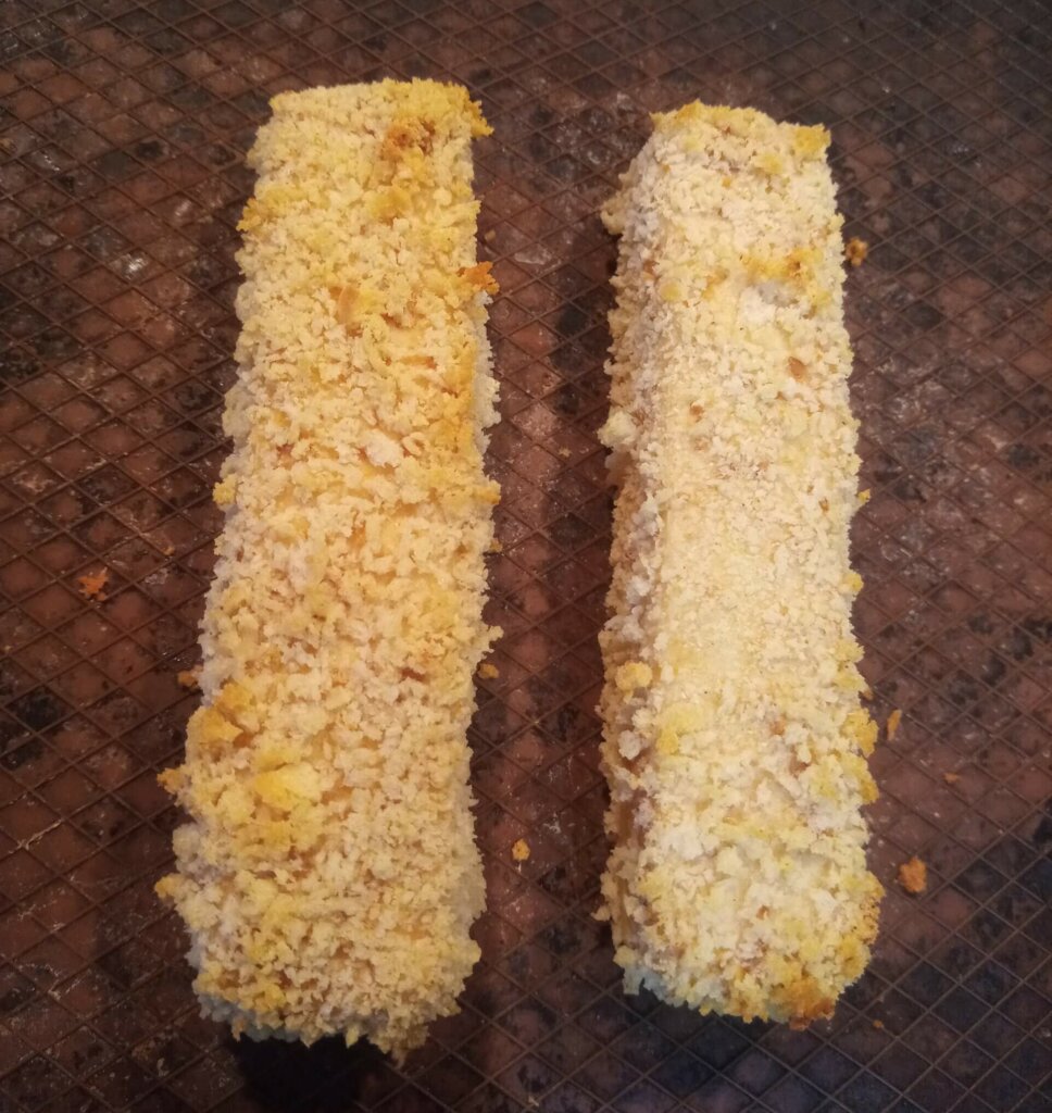 tofu breaded with flax egg